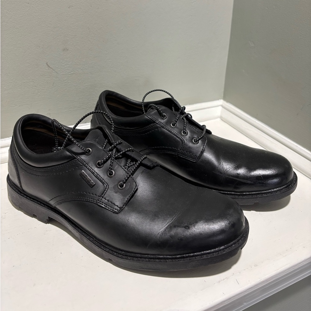 Rockport Men's Black Leather Casual Loafer Dress Shoes-size 13